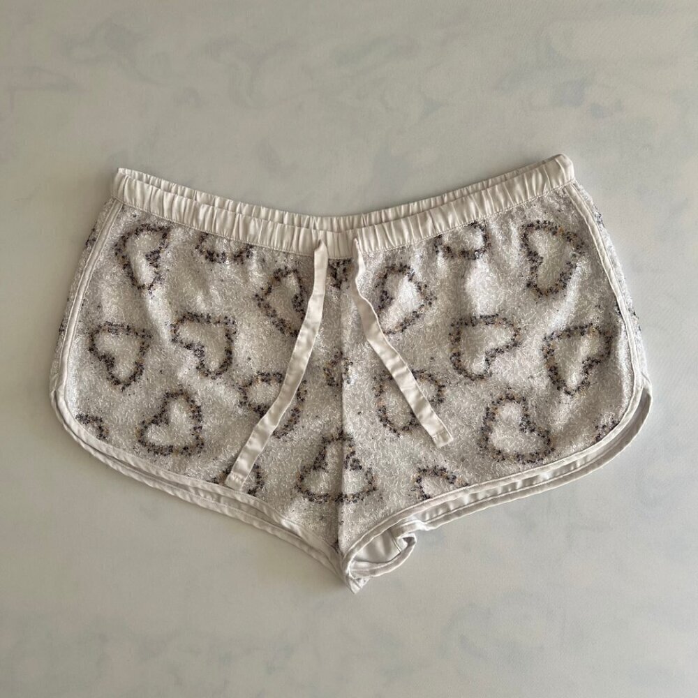 Victoria's Secret Sparkly Heart Sequin Mini Shorts